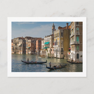 Cartão Postal Gondolas e Palaces, Grande Canal, Veneza, Itália