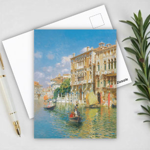 Cartão Postal Gondoliers Venice, Rubens Santoro