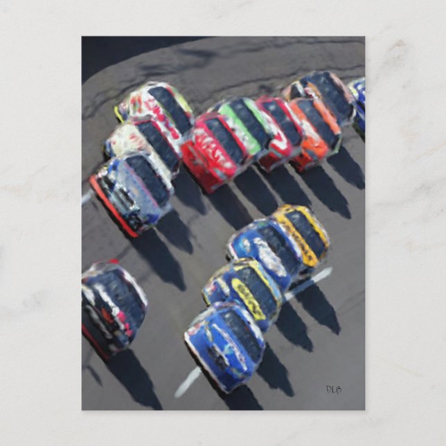 Cartão Postal Gone Racing Postcard (Frente)