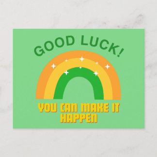 Cartão Postal Good Luck - You can male it happen