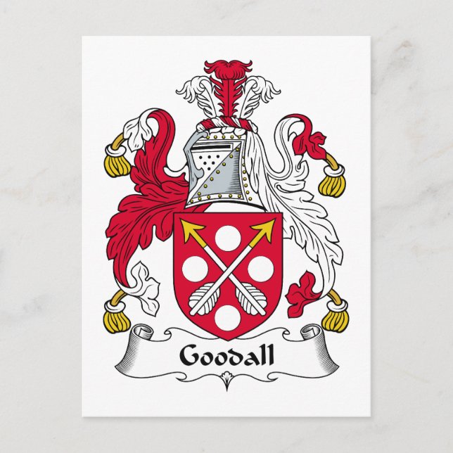 Cartão Postal Goodall Family Crest (Frente)