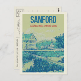 Cartão Postal Goodalls Mills Sanford Maine EUA