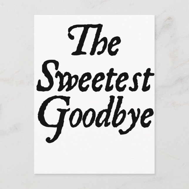 Cartão Postal goodbye (Frente)