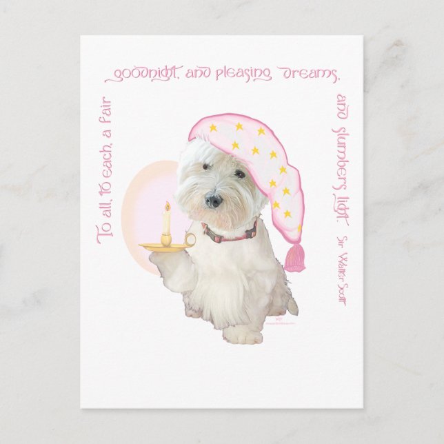 Cartão Postal Goodnight Pink (Frente)