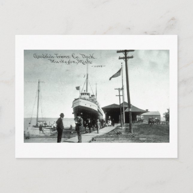 Cartão Postal Goodrich Transportation Co., Muskegon, Michigan (Frente)