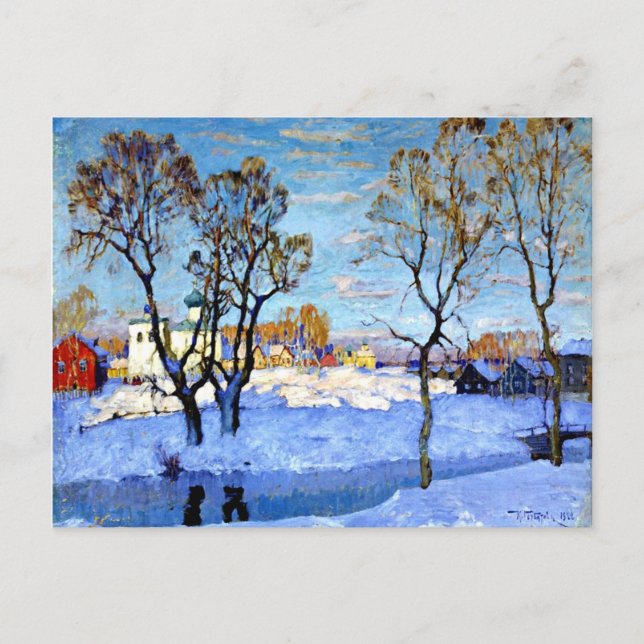 Cartão Postal Gorbatov - Primavera precoce em Pskov (Frente)