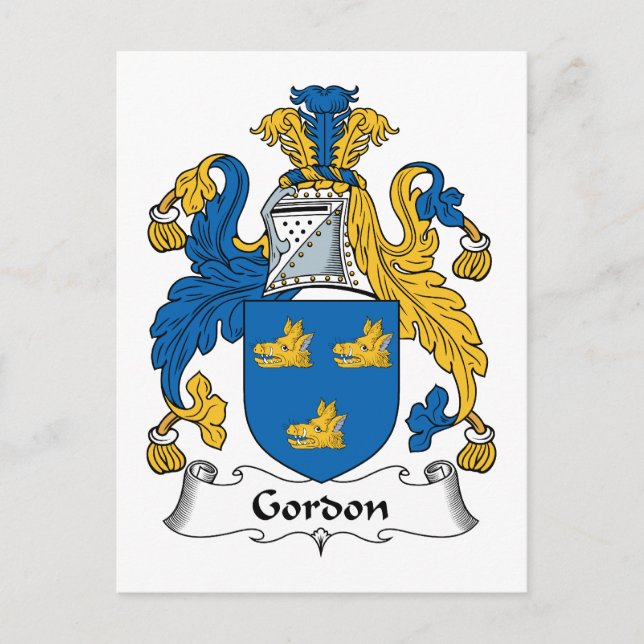 Cartão Postal Gordon Family Crest (Frente)