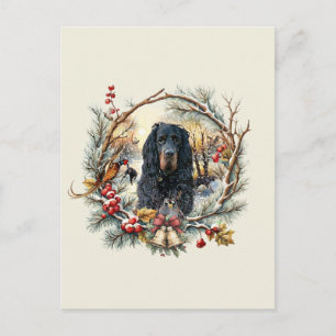 Cartão Postal Gordon Setter Alegria de Natal – Arte Canina Sazon