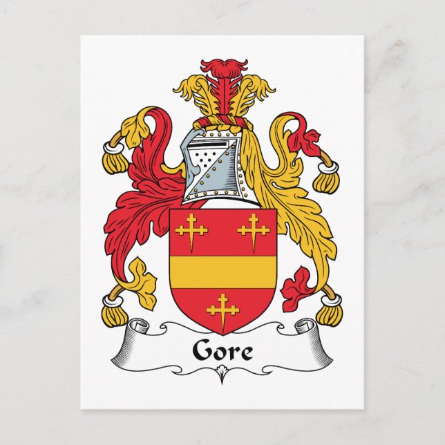 Cartão Postal Gore Family Crest (Frente)