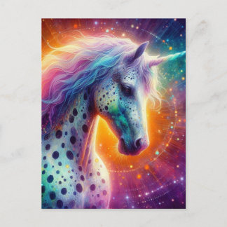 Cartão Postal Gorgeous Appaloosa Unicorn