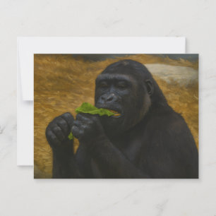 Cartão Postal Gorilla Grace - Retrato Realista da Vida Selvagem