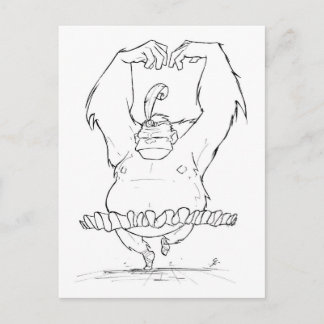 Cartão Postal Gorilla Tutu