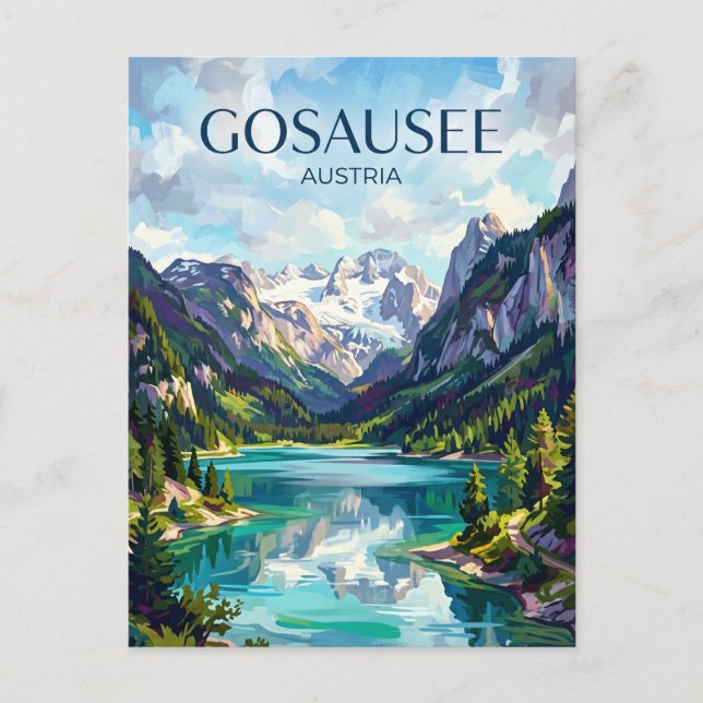 Cartão Postal Gosausee Áustria (Frente)