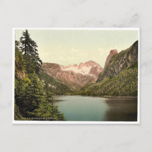 Cartão Postal Gosausee e Dachstein, Alta Áustria, Austro-Hung