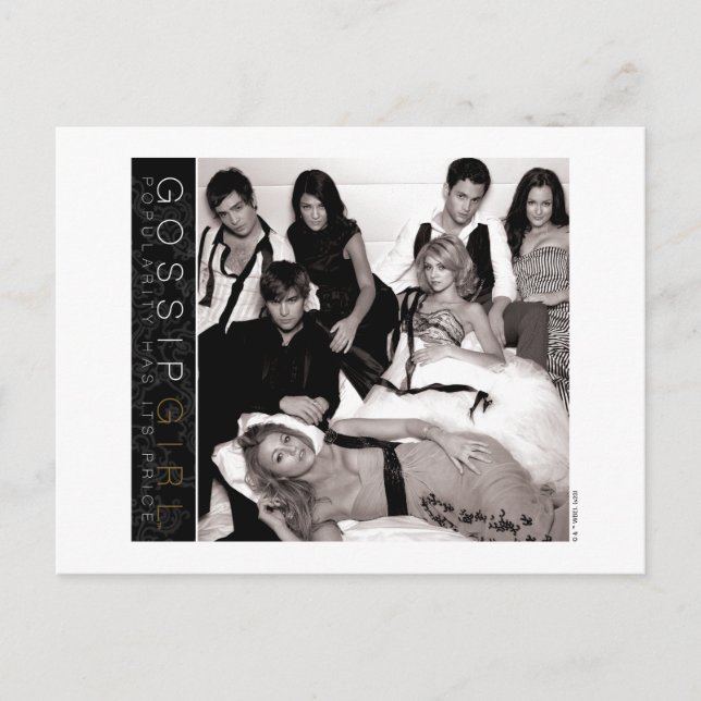 Cartão Postal Gossip Girl Black and White Group Graphic (Frente)