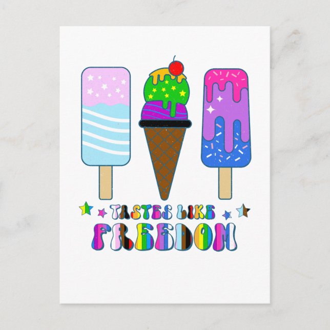 Cartão Postal Gosto da liberdade - Igualdade LGBTQ+ (Frente)