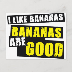 Cartão Postal Gosto de Bananas - Bananas são boas