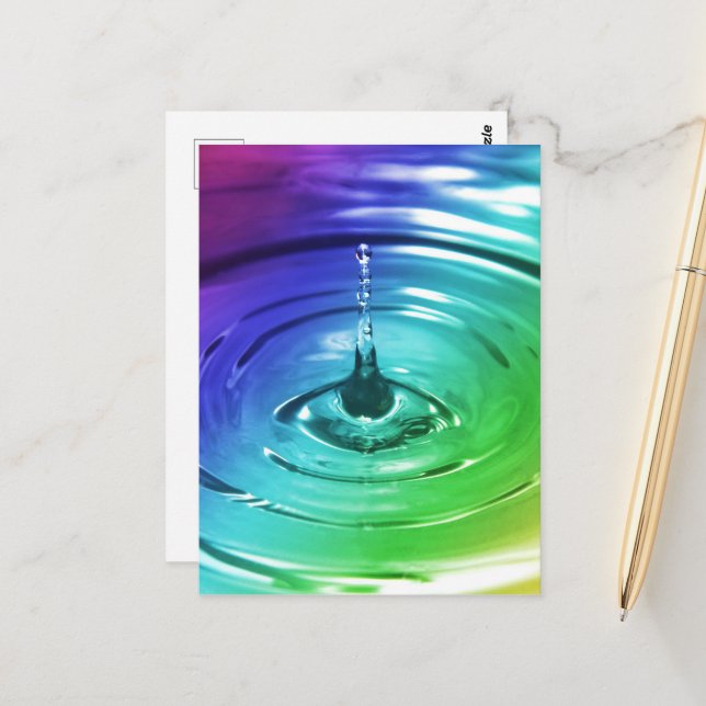 Cartão Postal Gota de água macro (Frente/Verso In Situ)