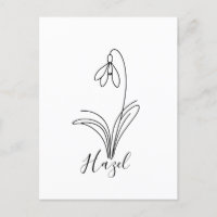 Gota de neve personalizada de janeiro Flor de Nasc