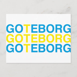 Cartão Postal GOTEBORG Bandeira sueca