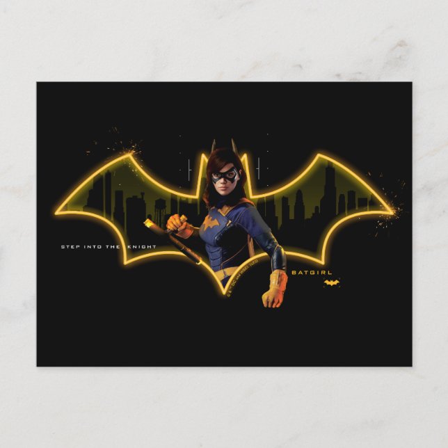 Cartão Postal Gotham Knights Batgirl no logotipo (Frente)