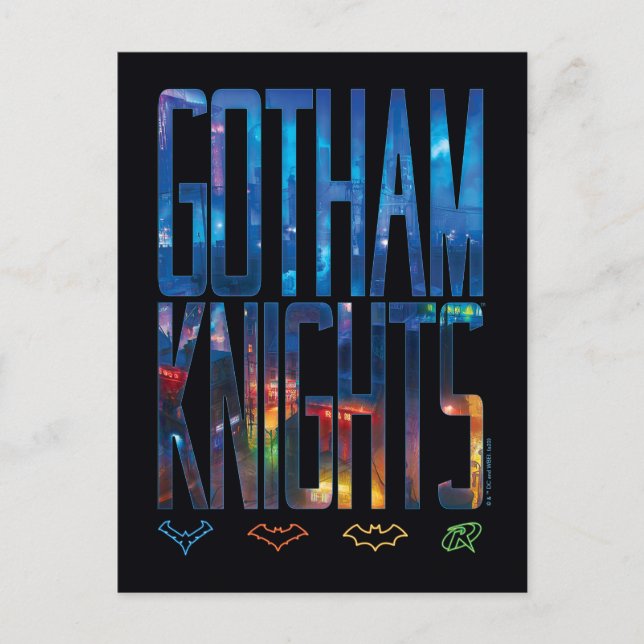 Cartão Postal Gotham Knights City Lettering (Frente)