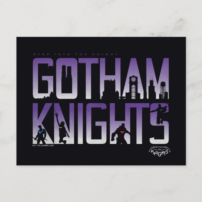 Cartão Postal Gotham Knights Silhouettes no título (Frente)