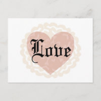 Gothic Script Love with Heart