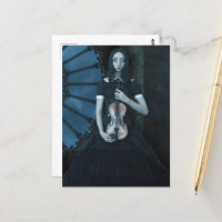 Gótica Vitoriana Segurando Fantasia Dark Violin