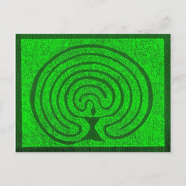 Cartão Postal Göttin im Labyrinth 1 (Frente)