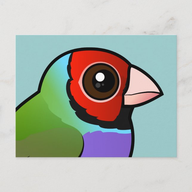 Cartão Postal Gouldian Finch (Frente)