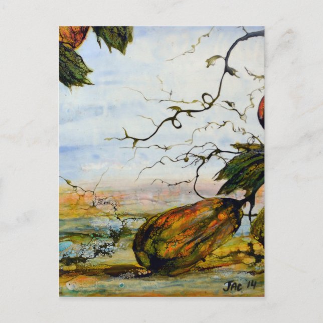 Cartão Postal Gourds, Arte Original por JAC (Frente)