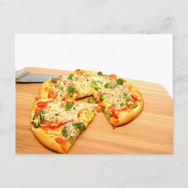Cartão Postal Gourmet Veggie Pizza (Frente)