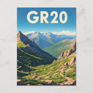 Cartão Postal GR20 França Viagem da Córsega