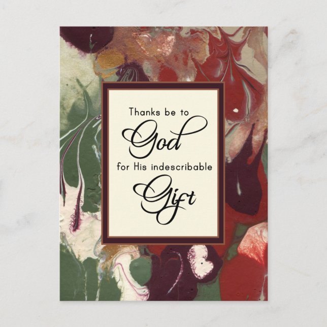 Cartão Postal Graças a Deus pelo Seu Presente de Natal  (Frente)