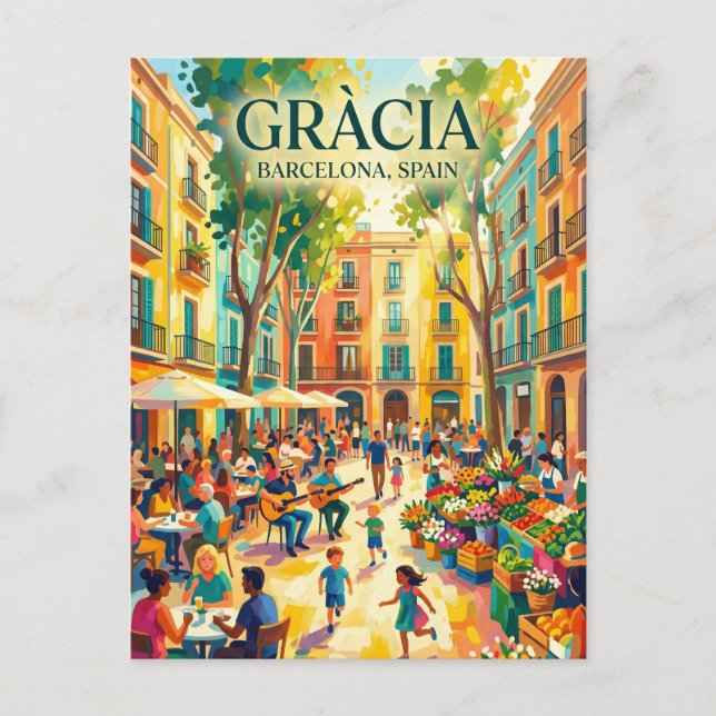 Cartão Postal Gràcia Espanha (Frente)