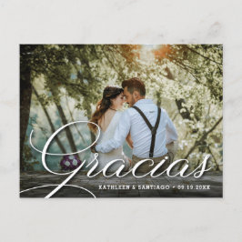 Cartão Postal Gracias | Foto De Casamento Obrigado