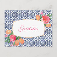 Gracias Hot Pink Citrus Espanha Azulejos Obrigado