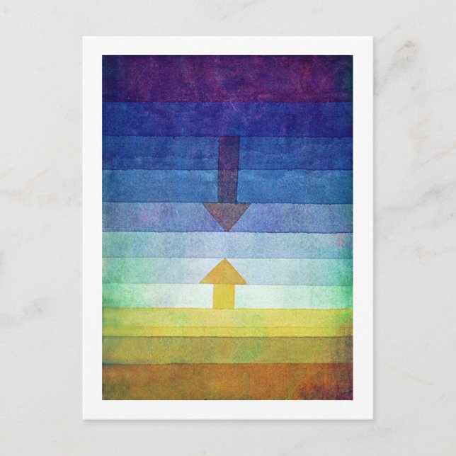 Cartão Postal Gradiente com Seta, Paul Klee (Frente)
