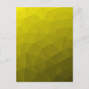 Cartão Postal Gradiente ombre escuro amarelo padrão de malha geo