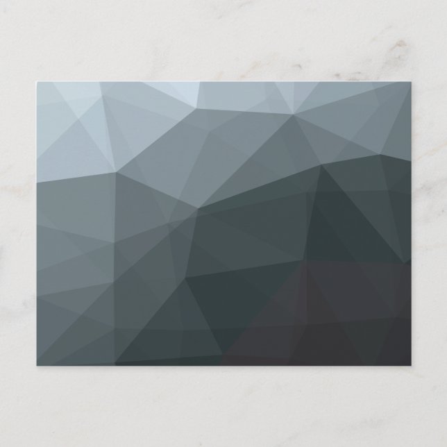 Cartão Postal Gradiente Preto Geométrico Simples (Frente)