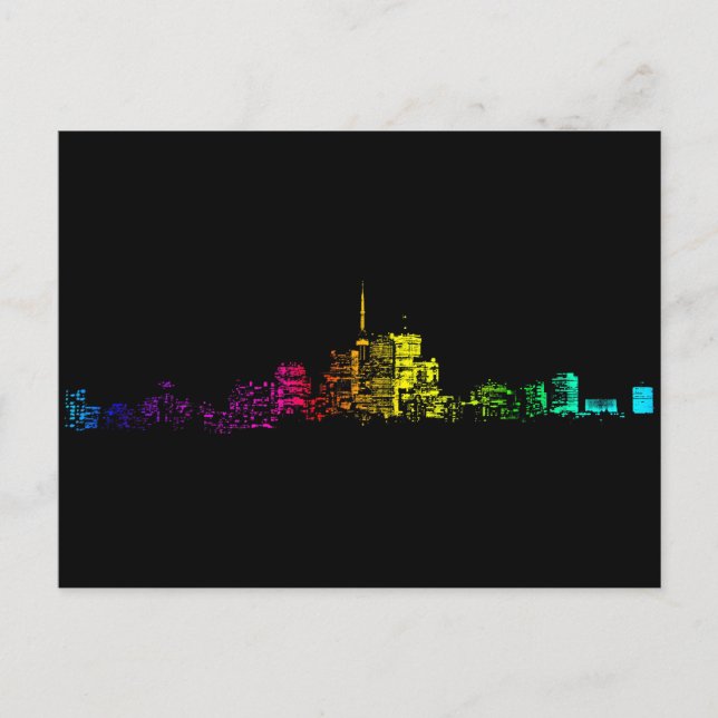 Cartão Postal Gradiente Toronto Skyline (Frente)