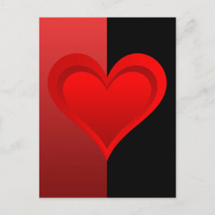 Cartão Postal Gradientes VERMELHO AMOR CORAÇÃO + seu traseiro. &