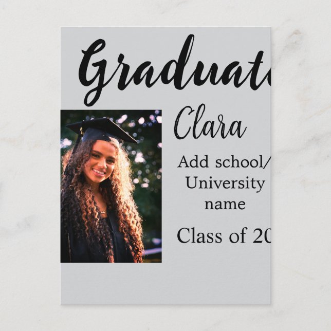 Cartão Postal Graduação adicionar nome turma de 20xx parabéns ad (Frente)