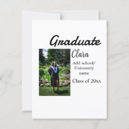 Cartão Postal Graduação adicionar nome turma de 20xx parabéns ad