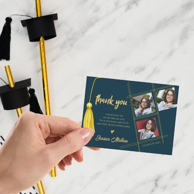 Cartão Postal  Graduação da Turma de 2025 Multi Foto Obrigado  (Criador carregado)