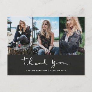 Cartão Postal Graduação De Chalkboard Obrigado Foto De Tipogra