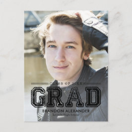Cartão Postal Graduação de cores editável do Vintage Sportable