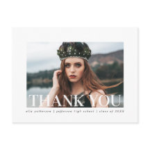 Graduação de Foto de Estilo Simples Obrigado