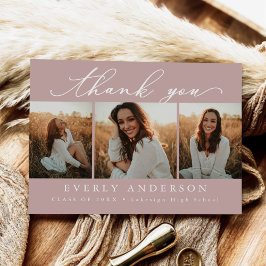 Cartão Postal Graduação de Foto de Roteiro Moderno Obrigado